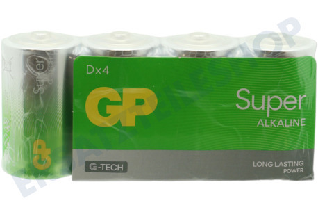 LR20 D Batterie GP Super Alkaline Multipack 1,5 Volt, 4 Stück