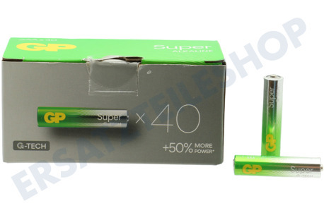 GP  LR03 AAA-Batterie GP Super Alkaline Multipack 1,5 Volt, 40 Stück