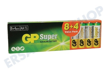 GP  LR6 GP Super Valuepack 8 + 4 AA