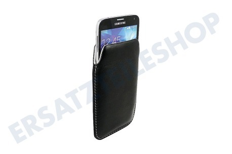 HTC  Sleeve Case mit Pull Tab, Leder, schwarz