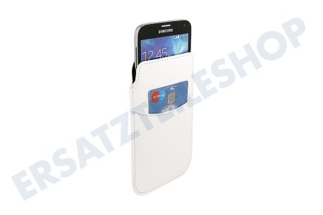 HTC  Sleeve Case Leder, 1 Kreditkartensteckplatz, mit Pull Tab, Weiß