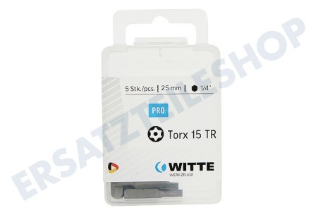 Witte  4294812 Bit 1/4 Zoll 25mm Torx T15, 5 Stück