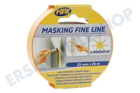 Universell  FP2525 Masking Fine Line Orange 25mm x 25 Meter