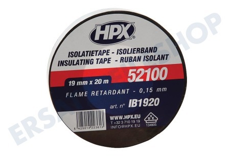 HPX  52100 PVC Isolierband schwarz 19mm x 20m