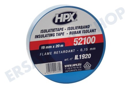 HPX  52100 PVC Isolierband Blau 19mm x 20m
