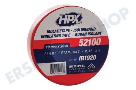 HPX  52100 PVC Isolierband Rot 19mm x 20m