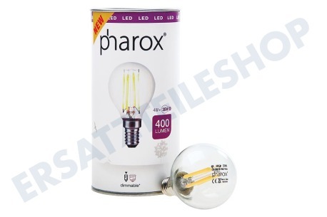 Pharox  LED-Lampe LED Kugellampe P45 klar