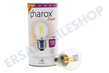 Pharox  Pharox LED Kugellampe Flamme E27 4W 320LM 2200K