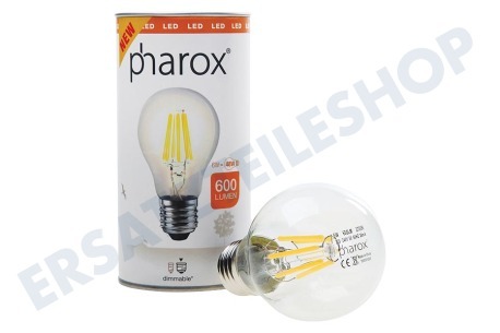 Pharox  Pharox LED Standard Leucht Klar E27 6W 600lm 2700K