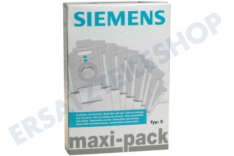 Siemens Staubsauger 460761, 00460761 Staubsaugerbeutel S Typ S + hyg. Filter
