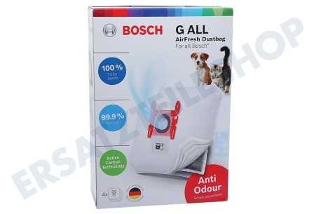 Bosch Staubsauger BBZAFGALL Staubsaugerbeutel Typ G All, Anti Geruch