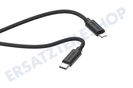 Musthavz  MHBRCABUSBLIGHTB Musthavz USB-C auf Lightning geflochtenes Kabel 1,0 Meter, schwarz