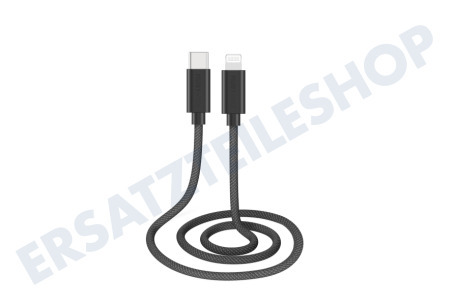 Musthavz  MHBRCABUSBLIGHTB Musthavz USB-C auf Lightning geflochtenes Kabel 1,0 Meter, schwarz