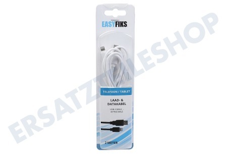 Easyfiks  8-pin USB Lade- und Datenkabel 200cm Weiß