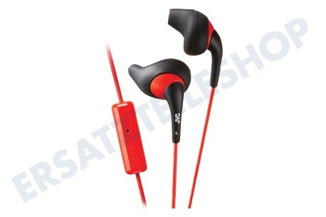 JVC  HA-EN10-BR-E Gumy Sport In-Ear-Kopfhörer mit Mikrofon Schwarz/Rot
