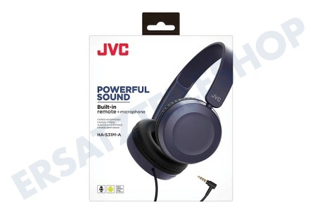 JVC  HA-S31M-A Powerful Sound Kopfhörer, Blau