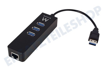 Ewent  EW1140 3-Port USB 3.1 Hub mit Gen1 Gigabit-Netzwerk