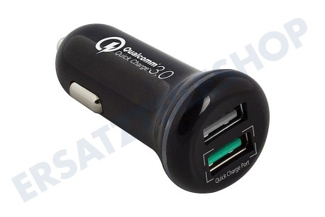Ewent  EW1352 2 Port USB Autolader 5A mit Quick Charge 3.0