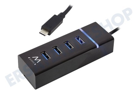 Ewent  EW1137 Ewent 4-Poorts USB 3.1 Gen1 (USB 3.0) Hub Typ-C