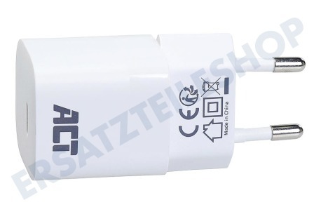 ACT  AC2130 Kompaktes USB-C Ladegerät 20 Watt, Power Delivery und GaNFast