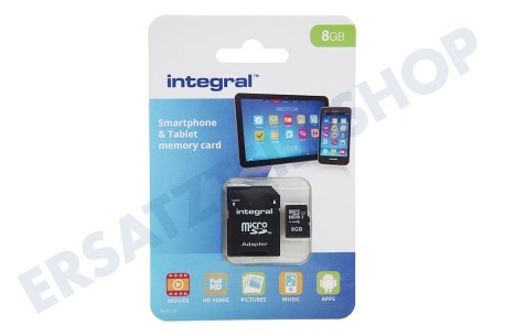 Integral  Speicherkarte Smartphone & Tablet, Klasse 10 (incl.SD Adapter)