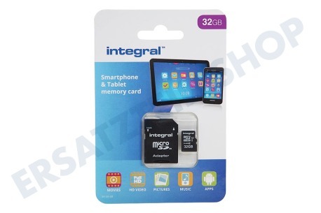 Integral  Speicherkarte Smartphone & Tablet, Klasse 10 (incl.SD Adapter)