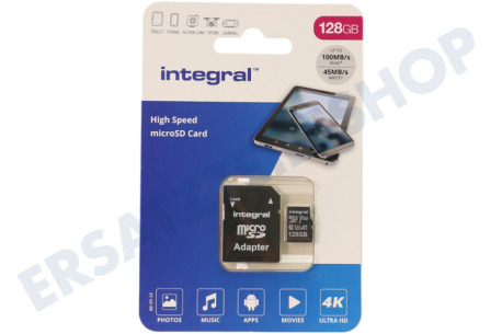 Integral  INMSDX128G-100V30 V30 Hochgeschwindigkeits-Micro-SDHC-Karte 128 GB