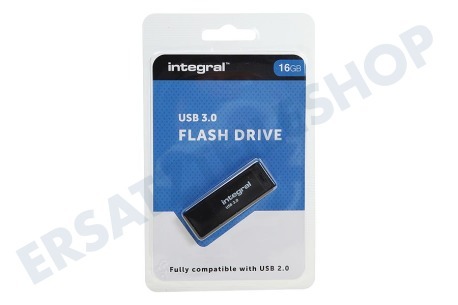 Integral  Speicherstick 16GB USB-Flash-Drive Schwarz