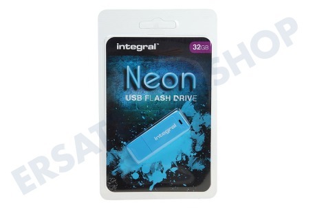Integral  Speicherstick 32GB Neon Blue USB Flash Drive