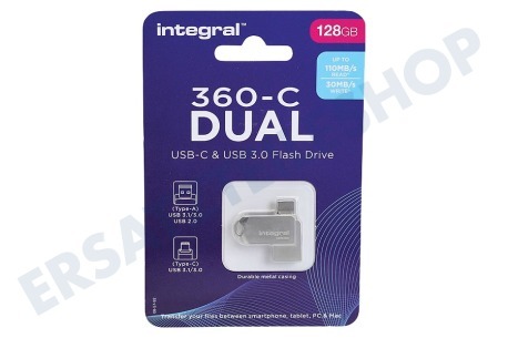 Integral  360-C Dual- C und USB3.0-Flash-Speicherstick 128GB