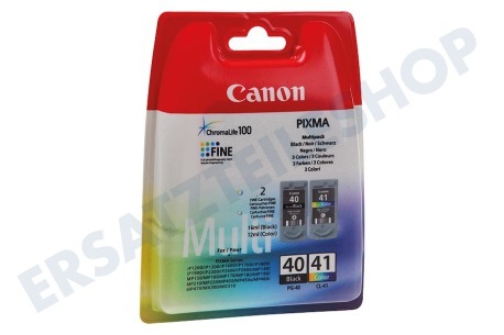 Canon Canon-Drucker PG 40 + CL 41 Druckerpatrone PG 40  CL 41 Multipack Schwarz + Farbe