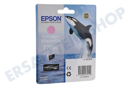 Epson  Druckerpatrone T7606 Light Magenta/Hellrot