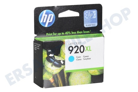 HP Hewlett-Packard HP-Drucker HP 920 XL Cyan Druckerpatrone Nr. 920 XL Cyan/Blau
