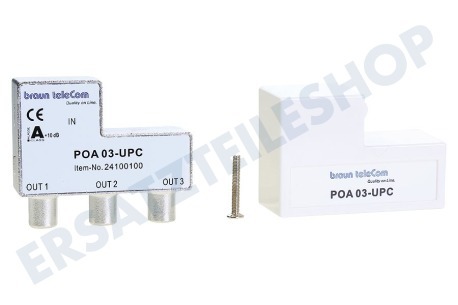 Braun Telecom  POA 3 UPC Verteiler Push on IEC 3-Wege Splitter