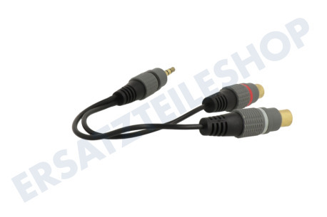 Easyfiks  Klinken-Adapter-Kabel 3,5 mm Stecker - 2x Cinch Contra RCA Buchse