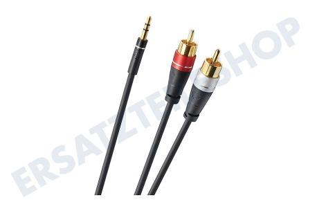 Oehlbach  D1C33190 Excellence Stereo Audio Kabel, 3,5 mm Buchse / Cinch, 1 Meter