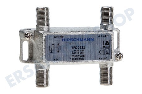 Hirschmann  TFC0921 Verteiler 2-fach 8,5 dB-3.6dB, 5-1218MHzh