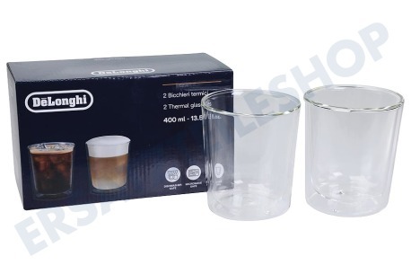 DeLonghi Kaffeemaschine DLSC318 Thermisches doppelwandiges Gläser-Set