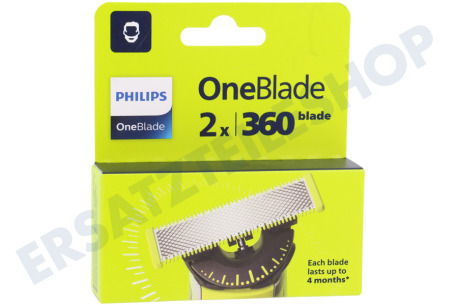 Philips  QP420/50 Scherblatt OneBlade 360, 2er-Pack
