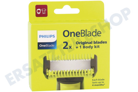 Philips  QP620/50 Scherblatt OneBlade Face + Body-Kit