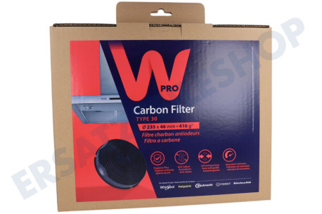 Ignis Abzugshaube CHF30 Filter Kohlefilter -rund- 24 cm