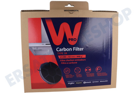 Faure Abzugshaube CHF28/1 Filter Kohlefilter -Typ 28 240mm