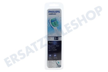 Philips  HX6022/07 Zahnbürsten-Set ProResults  kompakte Bürstenköpfe, 2 Stück