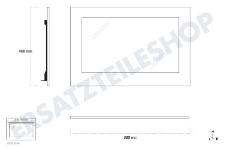 Smeg Ofen-Mikrowelle Tür Innen Ofen