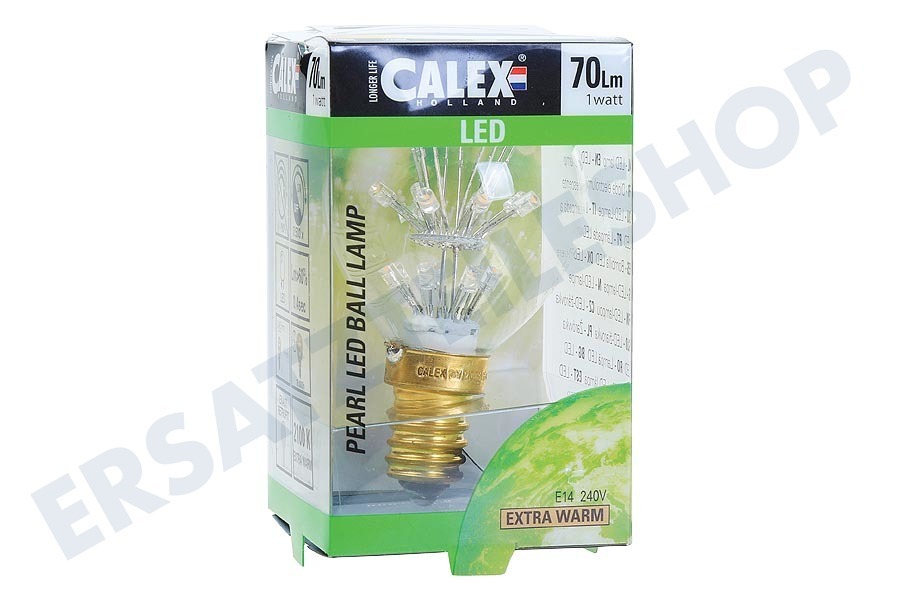 Calex 474458 Calex Pearle LEDKugellampe 240V 1.0W E14