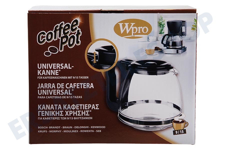 Cuisinart Glaskanne Wpro 484000000319 UCF300 Kaffeekanne Universal 9-15 Tassen für Filterk 