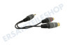 Easyfiks  Klinken-Adapter-Kabel 3,5 mm Stecker - 2x Cinch Contra RCA Buchse